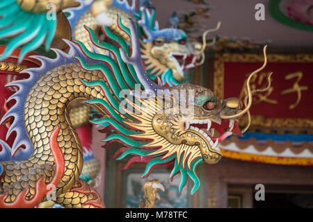 Die chinesische Tempel von Thepsathit Phra Kiti Chaloem in der Stadt Ang Sila ordentlich Bang Saen in der Provinz Chonburi in Thailand. Thailand, Chonburi, Keine Stockfoto