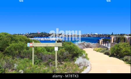 Riverside Weg durch Garanup Park in Mosman Park. Perth, Western Australia Stockfoto