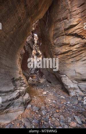 Malerische Schlucht Barranco Bermeja, Vulkangestein Canyon in Teneriffa, Kanarische Inseln, Spanien. Stockfoto