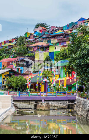 Kampung Pelangi in Semarang Indonesien Stockfoto