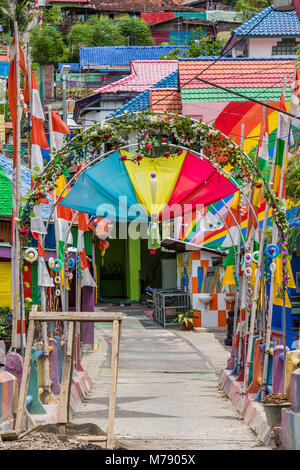 Kampung Pelangi in Semarang Indonesien Stockfoto