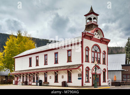 Rathaus und Feuerwehr, 1883, jetzt Museum in Crested Butte, Colorado, USA Stockfoto