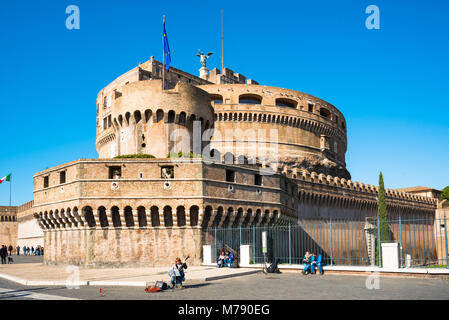 Castel Sant'Angelo (Schloss der Heiligen Engel). Rom. Latium. Italien. Stockfoto