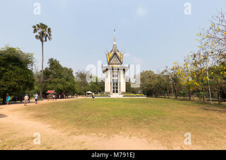 Kambodscha Killing Fields Denkmal Gebäude in Choeung Ek Völkermord Center Museum, Phnom Penh, Kambodscha Asien Stockfoto