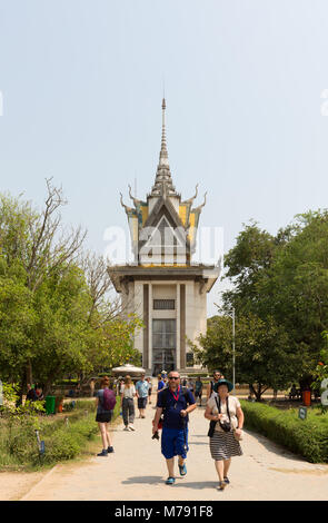 Kambodscha Killing Fields Denkmal Gebäude in Choeung Ek Völkermord Center Museum, Phnom Penh, Kambodscha Asien Stockfoto