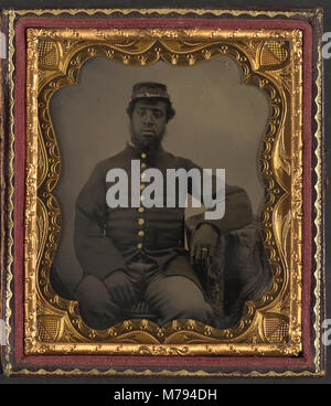 Nicht identifizierte African American Soldier in der Union einheitlich LCCN 2017648729 Stockfoto