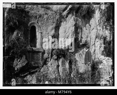 Banias (Caesarea Philippi), mit Nischen für Statuen von Gottheiten LOC matpc07446 ersetzt. Stockfoto