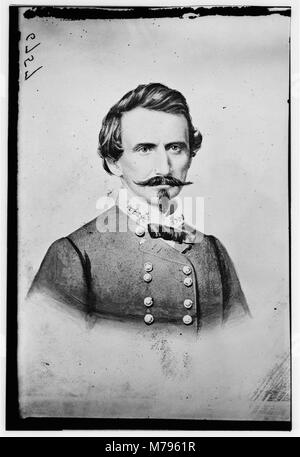 Benjamin McCulloch war während des Amerikanischen Bürgerkrieges General der Konföderierten. Er ist bekannt für seine Führung im Westlichen Theater und seine Beteiligung an der Schlacht von Shiloh. McCulloch wurde 1862 in der Schlacht von Pea Ridge getötet. Stockfoto