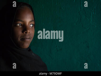 Sufi Mädchen, Harari region, Harar, Äthiopien Stockfoto