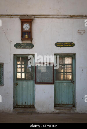 Verlassenen Büros innerhalb der ethio - Dschibuti Bahnhof, Dire Dawa region, Dire Dawa, Äthiopien Stockfoto