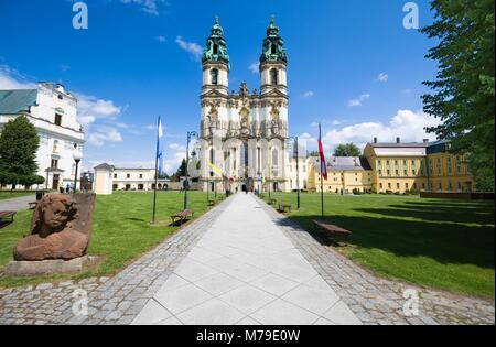 Barocke Basilika der Himmelfahrt der Jungfrau Maria in Krzeszow, Polen. Die Kirche ist ein Teil der ehemaligen Zisterzienserkloster Stockfoto