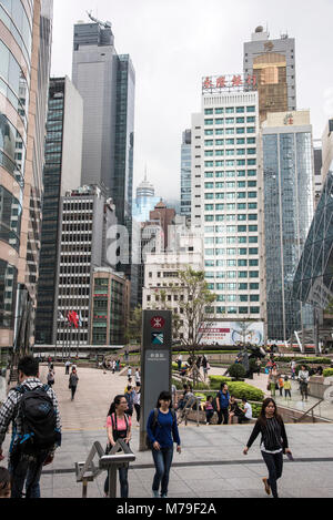 Reisen in den dicht besiedelten Causeway Bay Hong Kong. Stockfoto