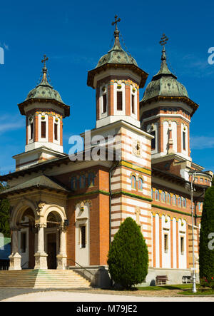 Kloster Sinaia in der rumänischen Stadt ist Religion Sehenswürdigkeit von Rumänien. Stockfoto