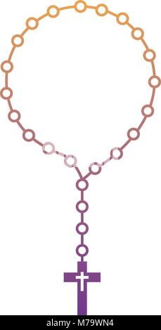 Rosenkranz Symbol auf weißem Hintergrund, farbenfrohen Design. Vektor illutration Stock Vektor