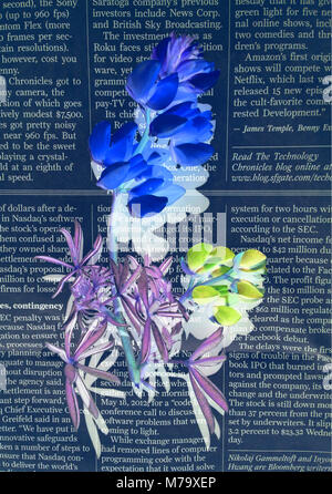 Blumen gepresst Stockfoto