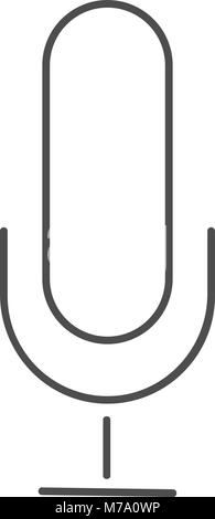 Symbol Mikrofon, Mikrofon Symbol Vektor, in trendigen Flat Style auf weißem Hintergrund. Symbol Mikrofon, Mikrofon Symbol Abbildung Stock Vektor
