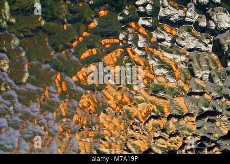 Farbige Lichter durch durchsichtige Glas, 1972 Stockfoto