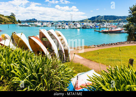 Marina an der Whangaroa, North Island, Neuseeland Stockfoto