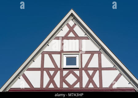 Giebel des Fachwerkhauses, Süddeutschland Stockfoto