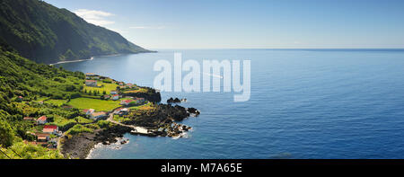 Fajã das Almas. Insel São Jorge. Azoren, Portugal Stockfoto
