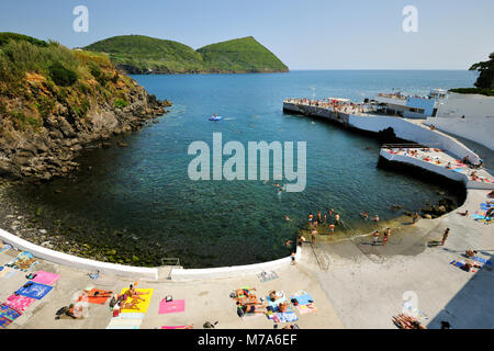 Silveira Strand. Angra do Delgada. Auf der Insel Terceira, Azoren. Portugal Stockfoto