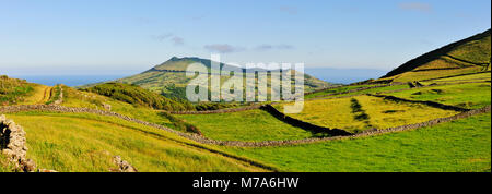 Caldeira Vulkan. Die Insel La Graciosa, Azoren. Portugal Stockfoto