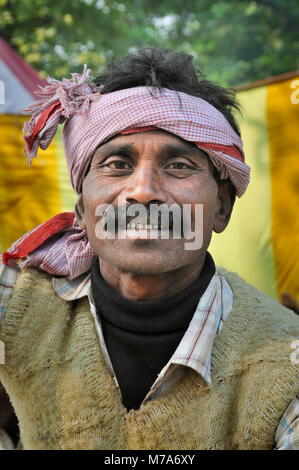 Porträt eines Mahout. Sonepur Mela, Indien Stockfoto