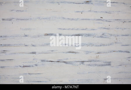 Alte verwitterte weiß lackierter Holzplatte Textur, Hintergrund Stockfoto