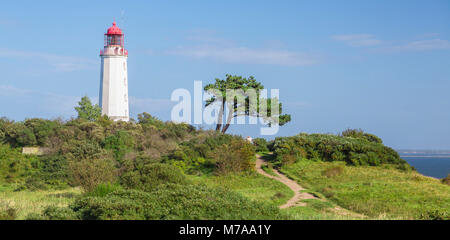 Leuchtturm Dornbusch auf der Insel Hiddensee, Mecklenburg-Vorpommern, Deutschland Stockfoto