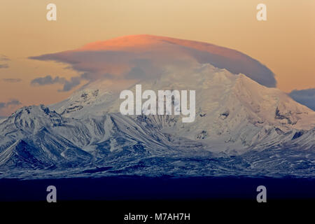 Nordamerika, USA, Alaska, der Central South, Wrangell Mountains, Wrangell St. Elias National Park, Mount Drum (3661 m), Stockfoto