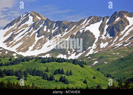 Nordamerika, USA, Alaska, Kodiac Insel, Berge, Küste, Berge, Küsten Berge, Stockfoto