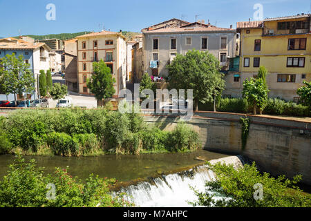 Anzeigen von Ter Fluss in der Provinz Stadt Ripoll, Katalonien, Spanien Stockfoto