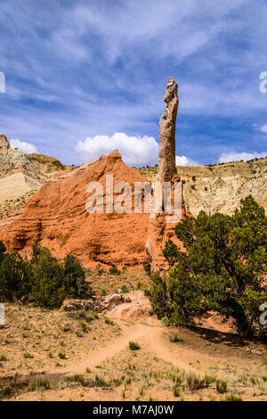 Die USA, Utah, Kane County, Kodachrome Basin State Park, das Tal Ende, rock Nadel Stockfoto