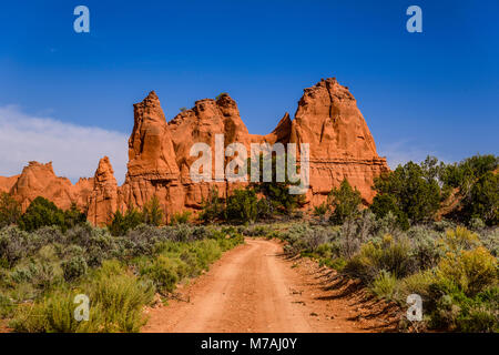 Die USA, Utah, Kane County, Kodachrome Basin State Park, Schotterstrasse Stockfoto