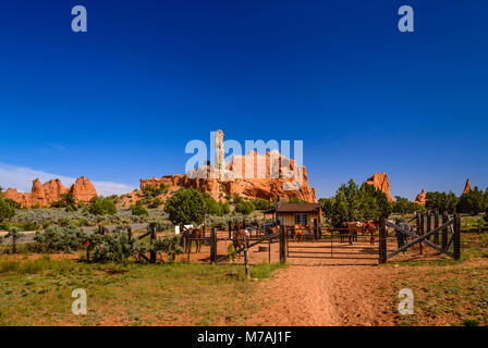 Die USA, Utah, Kane County, Kodachrome Basin State Park, Bang, Reiten Stockfoto