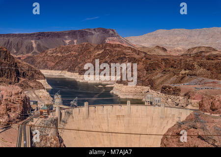 Die USA, Nevada, Clark County, Boulder City, Lake Mead National Recreation Area, Hoover Dam Stockfoto