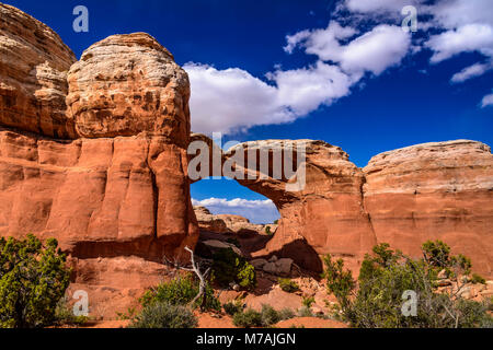 Die USA, Utah, Grand County, Moab, Arches National Park, gebrochene Arch Stockfoto