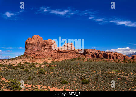 Die USA, Utah, Grand County, Moab, Arches National Park, Garten Eden, aus Balanced Rock Stockfoto