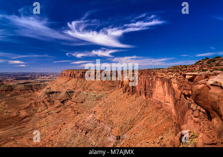 Die USA, Colorado, San Juan County, Moab, Canyonlands National Park, Insel im Himmel Grand View Point mit Blick auf Stockfoto