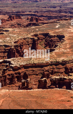 Die USA, Colorado, San Juan County, Moab, Canyonlands National Park, Insel im Himmel Grand View Point mit Blick auf Stockfoto