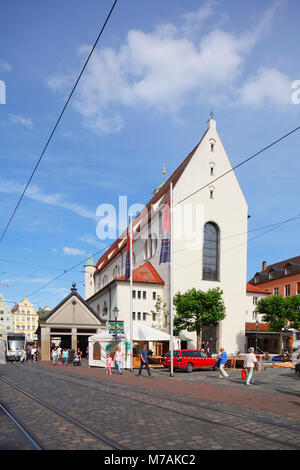 Kirche St. Moritz, Altstadt, Augsburg, Schwaben, Bayern, Deutschland, Europa Stockfoto