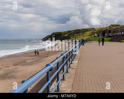 Spittal Strand, Berwick-upon-Tweed, Northumberland, Großbritannien - L S Lowry's Favoriten entfernt. Stockfoto