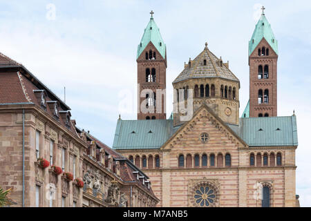 Der Dom zu Speyer, die größte romanische Kirche in Europa. Weltkulturerbe der UNESCO Stockfoto