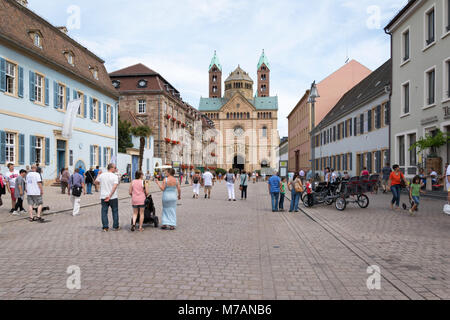 Der Dom zu Speyer, die größte romanische Kirche in Europa. Weltkulturerbe der UNESCO Stockfoto