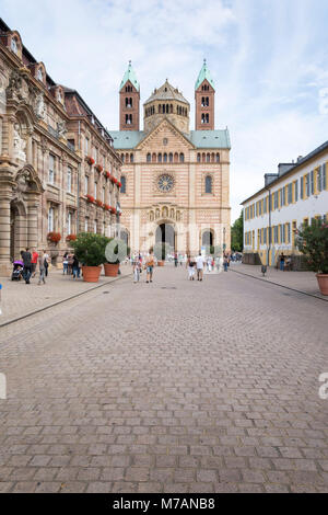 Der Dom zu Speyer, die größte romanische Kirche in Europa. Weltkulturerbe der UNESCO Stockfoto