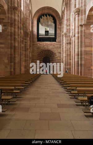 Speyer Kaiserdom/Dom, UNESCO-Weltkulturerbe, die Orgel in der Kathedrale Stockfoto