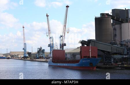 Rainham Stahl Depot in Scunthorpe, Nordengland. 23. September 2016 Bild von James Boardman Stockfoto