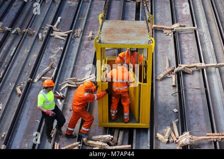 Rainham Stahl Depot in Scunthorpe, Nordengland. 23. September 2016 Bild von James Boardman Stockfoto