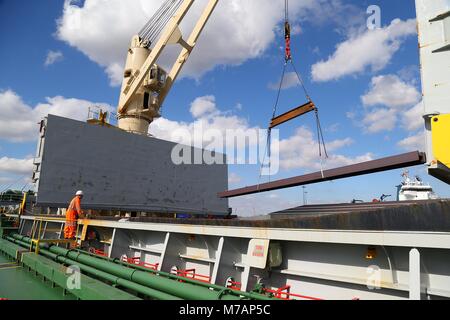 Rainham Stahl Depot in Scunthorpe, Nordengland. 23. September 2016 Bild von James Boardman Stockfoto