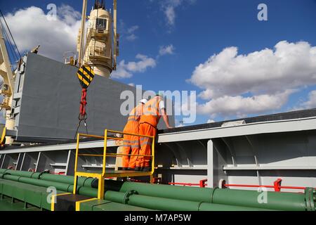 Rainham Stahl Depot in Scunthorpe, Nordengland. 23. September 2016 Bild von James Boardman Stockfoto